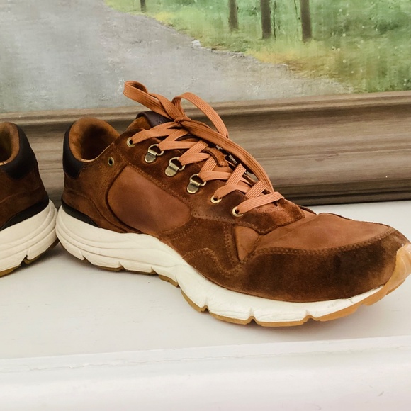 Allen Edmonds Men’s 11 D Canyon Weatherproof Runner Sap Brown Suede Vibram Sole - Picture 11 of 16